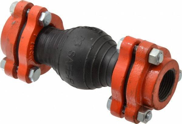 Mason Ind. - 1" Pipe, EPDM Single Arch Pipe Expansion Joint - 7" Long, 3/8" Extension, 3/4" Compression, 250 Max psi, Female NPT - Apex Tool & Supply