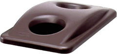 Rubbermaid - Rectangle Lid for Use with 15-7/8 Gal Rectangular Recycle Containers - Brown, Plastic, For 3540, 3541 & 3554 - Apex Tool & Supply