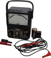 Simpson Electric - 12388, 1,000 VAC/VDC, Analog Milliammeter Multimeter - 20 mOhm, Measures Voltage, Current, Resistance - Apex Tool & Supply