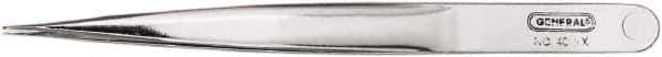 General - 4-1/2" OAL Utility Tweezers - Strong Sharp Points - Apex Tool & Supply