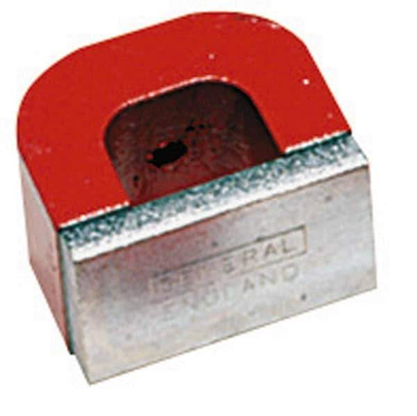 General - 1 Hole, 3/16" Hole Diam, 3" Overall Width, 15/16" Deep, 2-1/2" High, 50 Lb Average Pull Force, Alnico Power Magnets - 3/4" Pole Width - Apex Tool & Supply