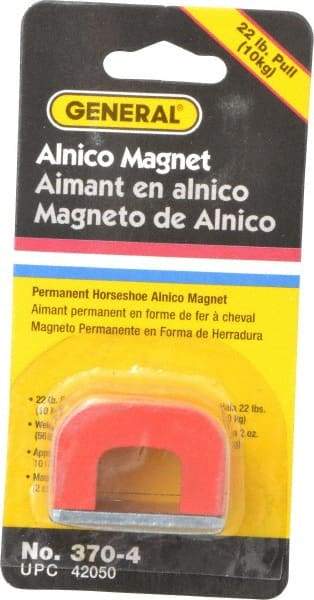 General - 1 Hole, 3/16" Hole Diam, 1-1/2" Overall Width, 1" Deep, 1" High, 22 Lb Average Pull Force, Alnico Power Magnets - 5/16" Pole Width - Apex Tool & Supply