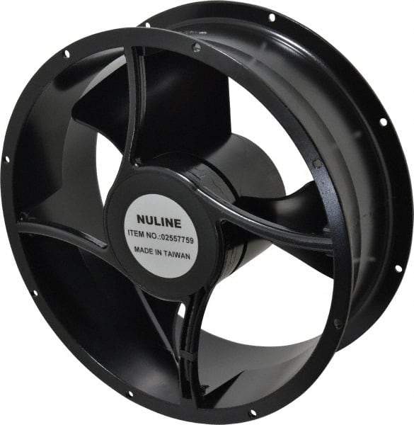 Value Collection - 230 Volts, AC, 550 CFM, Round Tube Axial Fan - 0.19 Amp Rating, 1,400 to 1,650 RPM, 10" High x 10" Wide x 3-1/2" Deep - Apex Tool & Supply