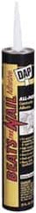 DAP - 28 Fluid Ounce Container, Gray, Cartridge Synthetic Rubber Construction Adhesive - Service Temp from -20 to 140°F, Indoor, Outdoor - Apex Tool & Supply