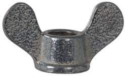 Made in USA - 1/2-13 UNC, Uncoated, Iron Standard Wing Nut - Grade 32510, 2" Wing Span, 1-1/4" Wing Span, 7/8" Base Diam - Apex Tool & Supply