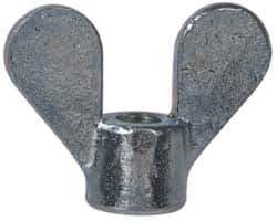 Value Collection - 5/16-18 UNC, Uncoated, Steel Standard Wing Nut - Grade 1015-1025, 1.88" Wing Span, 1-3/8" Wing Span, 11/16" Base Diam - Apex Tool & Supply