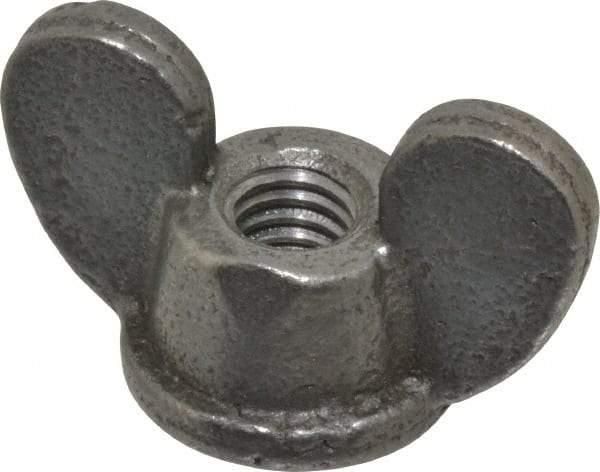 Value Collection - 3/8-16 UNC, Uncoated, Steel Standard Wing Nut - Grade 1015-1025, 1-5/8" Wing Span, 1" Wing Span, 7/8" Base Diam - Apex Tool & Supply