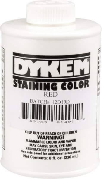Dykem - 8 Ounce Red Staining Color - Brush in Cap Container - Apex Tool & Supply