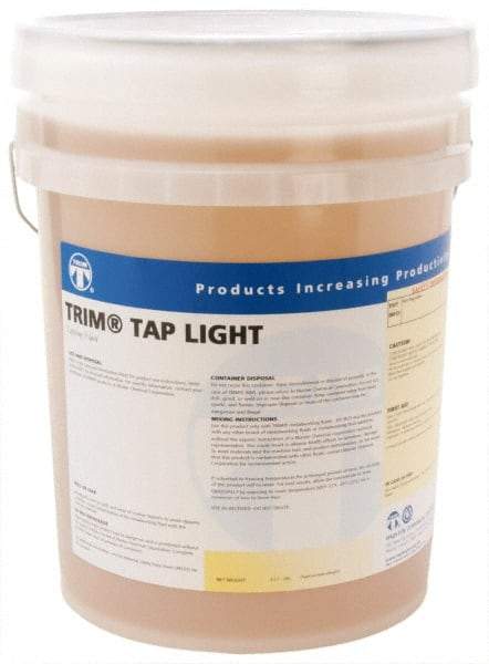 Master Fluid Solutions - Trim Tap Light, 5 Gal Pail Tapping Fluid - Straight Oil, For Broaching, Gear Cutting, Gundrilling, Milling, Reaming, Sawing, Shaving, Threading - Apex Tool & Supply