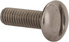 Value Collection - M5x0.80 Metric Coarse, 16mm Length Under Head Slotted Drive Machine Screw - Truss Head, Grade 18-8 & A2 Stainless Steel, Uncoated, Without Washer - Apex Tool & Supply