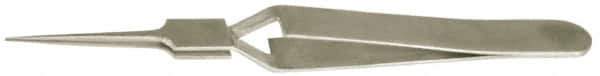 Value Collection - 4-11/32" OAL N5 Reverse Action Tweezers - Long & Very Fine Point - Apex Tool & Supply