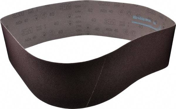 3M - 6" Wide x 60" OAL, 40 Grit, Aluminum Oxide Abrasive Belt - Aluminum Oxide, Coarse, Coated, X Weighted Cloth Backing, Series 341D - Apex Tool & Supply