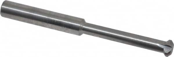 Accupro - 1/4" Cutter Head Diam, 1/32" Flat Width, 2-1/2" OAL, Solid Carbide, Single Right Hand Back Chamfer - Apex Tool & Supply