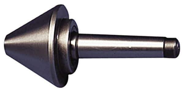 Value Collection - MT4 Taper Shank, 4.9" Head Diam Live Center - 1,200 Max RPM, 35mm Point Diam, 185mm Point Length, 1,400 Lb Max Workpc, Bull Nose Point - Apex Tool & Supply