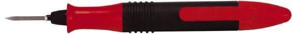 Shaviv - 2 Piece Hand Deburring Tool Set - E400 Blade, Plastic Handle, For Straight Edges, Hole Edges, Hole Back-Edges, Hole Inner Surfaces, Flat Surfaces - Apex Tool & Supply
