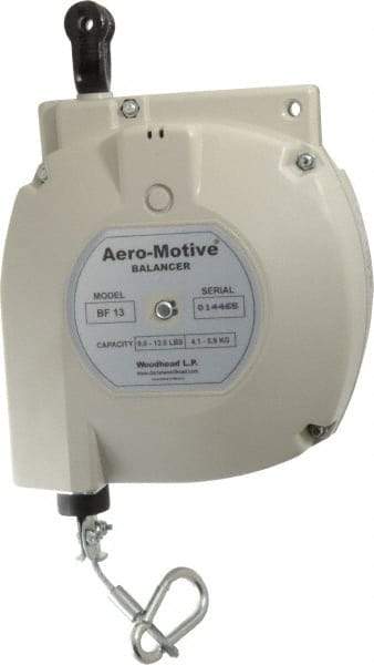 Aero-Motive - 13 Lb Load Capacity, 6.6' Travel Distance, Tool Balancer - Steel Cable, High Impact Composite Housing, Locking Mechanism - Apex Tool & Supply