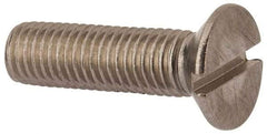 Value Collection - M12x1.75 Metric Coarse, 45mm OAL Slotted Drive Machine Screw - Flat Head, Grade 316 & A4 Stainless Steel, Uncoated, Without Washer - Apex Tool & Supply