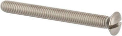 Value Collection - M6x1.00 Metric Coarse, 60mm OAL Slotted Drive Machine Screw - Oval Head, Grade 316 & A4 Stainless Steel, Uncoated, Without Washer - Apex Tool & Supply