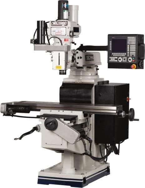 Vectrax - 54" Long x 10" Wide, 3 Phase Fagor 3 Axis 8055i CNC Milling Machine - Variable Speed Pulley Control, NT40 Taper, 5 hp - Apex Tool & Supply