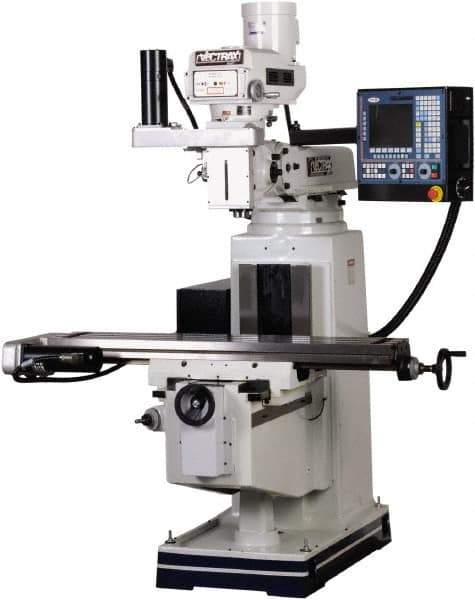 Vectrax - 54" Long x 10" Wide, 3 Phase CNC Milling Machine - Variable Speed Pulley Control, R8 Taper, 5 hp - Apex Tool & Supply