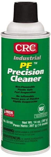 CRC - 14 Ounce Aerosol Contact Cleaner - 20,500 Volt Dielectric Strength, Nonflammable, Food Grade, Plastic Safe - Apex Tool & Supply