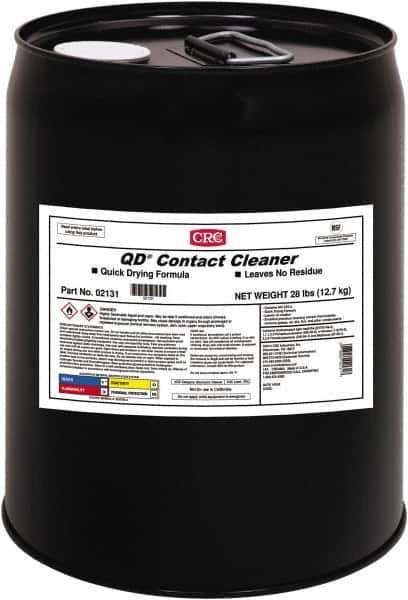 CRC - 5 Gallon Pail Contact Cleaner - 0°F Flash Point, 22,600 Volt Dielectric Strength, Flammable, Food Grade, Plastic Safe - Apex Tool & Supply
