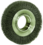 6" Diameter - 2" Arbor Hole - Crimped Steel Wire Straight Wheel - Apex Tool & Supply