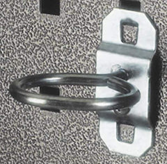 Triton - 1" ID, 3/16" Diam, 1-5/8" Long Single Ring Tool Holder Pegboard Hook - 1-7/8" Projection, Steel - Apex Tool & Supply