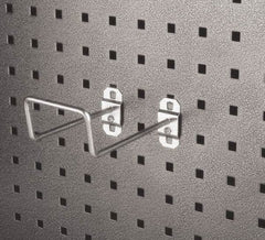 Triton - 1/4" Diam, 8" Long Double Closed End Loop Pegboard Hook - 8-3/4" Projection, 80° Bend, 2" Bend Length, Steel - Apex Tool & Supply