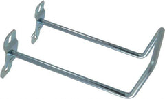 Triton - 1/4" Diam, 5" Long Double Closed End Loop Pegboard Hook - 5-3/4" Projection, 80° Bend, 2" Bend Length, Steel - Apex Tool & Supply