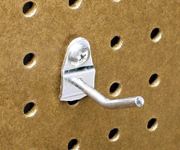 Triton - 3/16" Diam, 1" Long Single Angled End Pegboard Hook - 2-1/8" Projection, 30° Bend, 1" Bend Length, Steel - Apex Tool & Supply