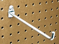 Triton - 1/4" Diam, 6" Long Single Angled End Pegboard Hook - 6-3/8" Projection, 90° Bend, 1/2" Bend Length, Steel - Apex Tool & Supply