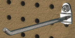 Triton - 1/4" Diam, 8" Long Single Angled End Pegboard Hook - 8-5/8" Projection, 30° Bend, 1/2" Bend Length, Steel - Apex Tool & Supply
