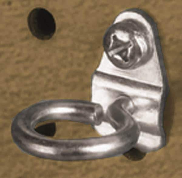 Triton - 3/4" ID, 3/16" Diam, 1-5/16" Long Single Ring Tool Holder Pegboard Hook - 1-3/8" Projection, Steel - Apex Tool & Supply