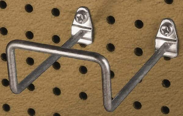 Triton - 2-3/4" ID, 1/4" Diam, 5" Long Double Closed End Loop Pegboard Hook - 5-5/8" Projection, 80° Bend, 2" Bend Length, Steel - Apex Tool & Supply