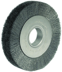 8" Diameter - 2" Arbor Hole - Crimped Steel Wire Straight Wheel - Apex Tool & Supply