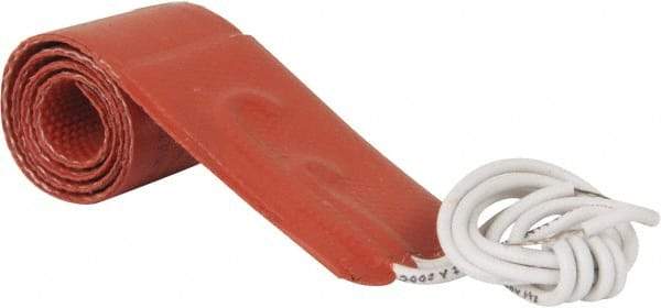 Value Collection - 12" Long x 1" Wide, Rectangular, Silicon Rubber, Standard Heat Blanket - 120 Volt, Plain Back, Use with Metal Containers - Apex Tool & Supply