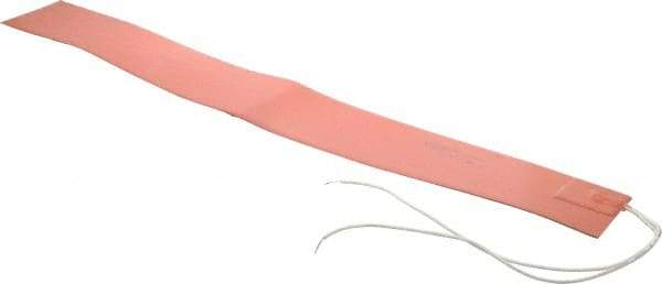 Value Collection - 24" Long x 3" Wide, Rectangular, Silicon Rubber, Standard Heat Blanket - 120 Volt, Adhesive Back, Use with Metal Containers - Apex Tool & Supply