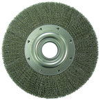 12 in. Diameter - 2 Arbor Hole - Crimped Steel Wire Straight Wheel - Apex Tool & Supply