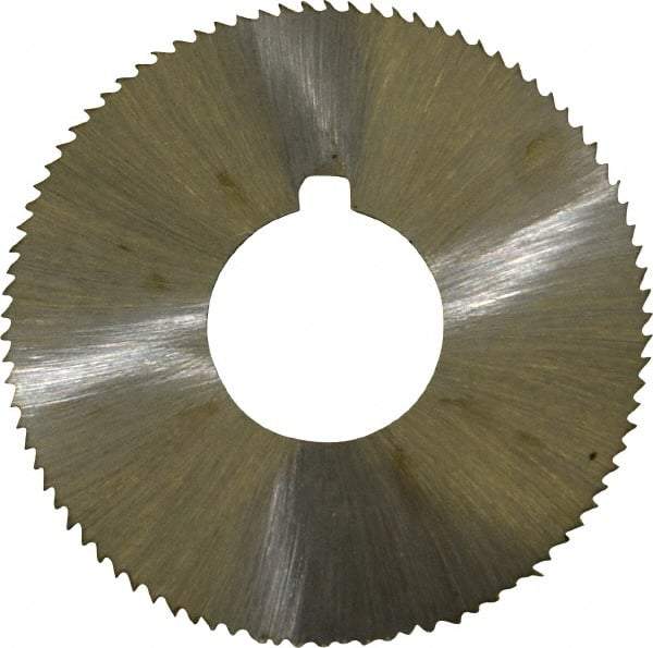 Value Collection - 1-3/4" Diam x 0.057" Blade Thickness x 5/8" Arbor Hole Diam, 90 Tooth Slitting and Slotting Saw - Arbor Connection, Right Hand, Uncoated, High Speed Steel, Concave Ground, Contains Keyway - Apex Tool & Supply