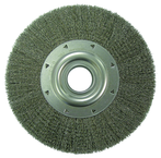 12 in. Diameter - 2 Arbor Hole - Crimped Steel Wire Straight Wheel - Apex Tool & Supply