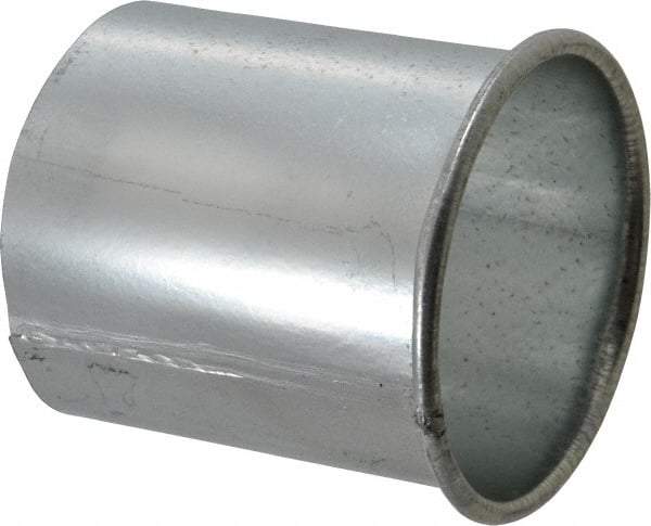 Made in USA - 4" ID Galvanized Duct Adapter - 4" Long, 22 Gage - Apex Tool & Supply