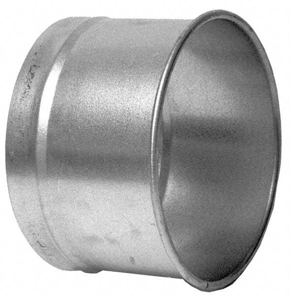 Made in USA - 8" ID Galvanized Duct Hose Adapter - 4" Long, 22 Gage - Apex Tool & Supply