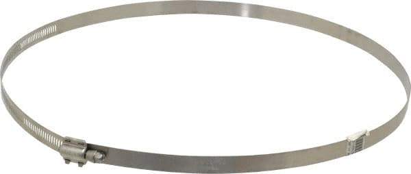 Made in USA - 10-1/2" ID Stainless Steel Duct Hose Clamp - 1/2" Long - Apex Tool & Supply