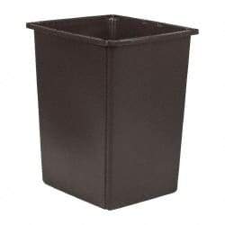 Rubbermaid - 56 Gal Brown Rectangle Trash Can - Polyethylene, 31-1/8" High x 25-1/2" Long x 22-3/4" Wide - Apex Tool & Supply