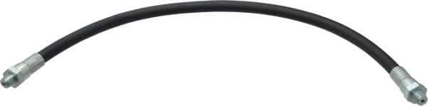 Alemite - 18" Long, 6,000 psi Operating Pressure, Thermoplastic Grease Gun Hose - 1/8 NPTF, 12,000 psi Burst Pressure - Apex Tool & Supply