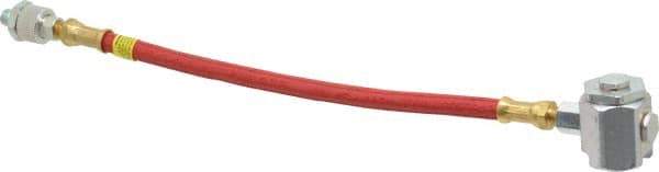 Alemite - 12" Long, 4,800 psi Operating Pressure, Grease Gun Hose & Coupler Assembly - 1/8 NPTF, Includes Swivel - Apex Tool & Supply
