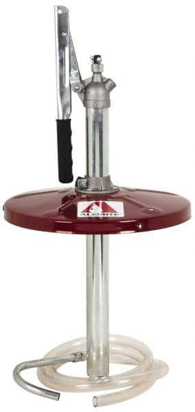 Alemite - Oil Lubrication 0.38 Strokes/oz Flow Steel, Aluminum & Stainless Steel Lever Hand Pump - For 25 to 35 Lb Container - Apex Tool & Supply