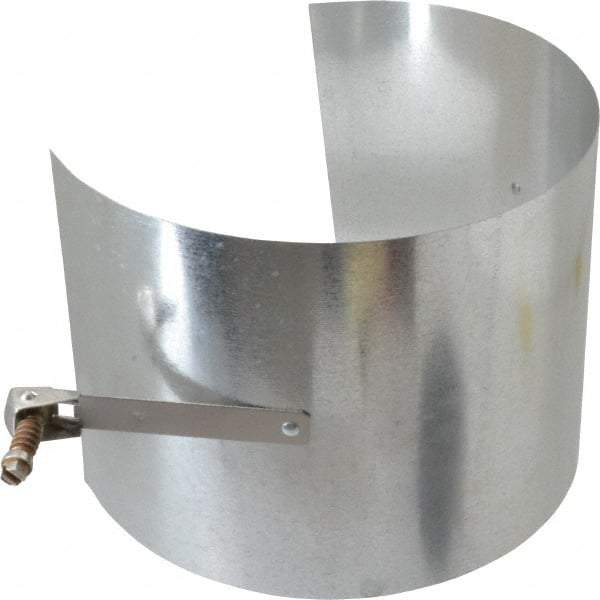 Made in USA - 5" ID Galvanized Duct Drawband - 5" Long, Standard Gage, 25 Piece - Apex Tool & Supply
