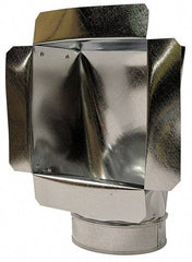 Made in USA - 6" ID Galvanized Duct Side Ceiling Box - 8" Long x 8" Wide, Standard Gage, 15 Piece - Apex Tool & Supply